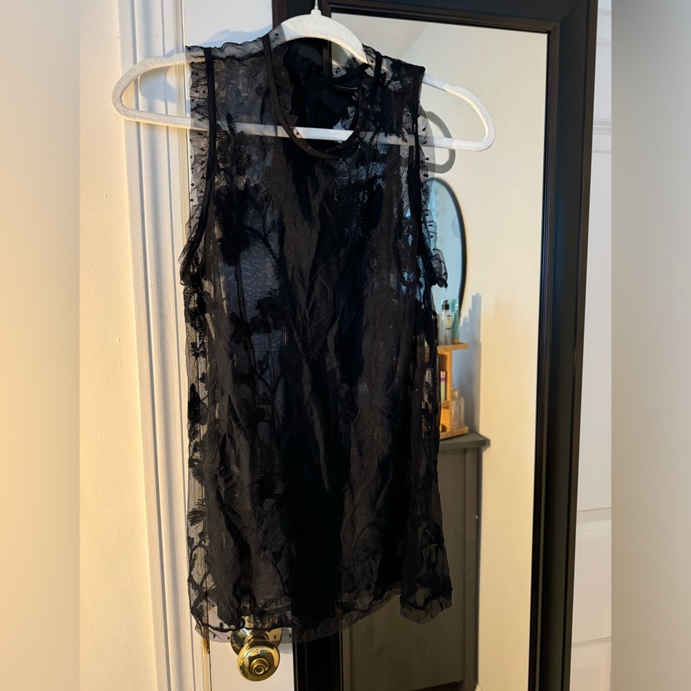 Black lace tank top